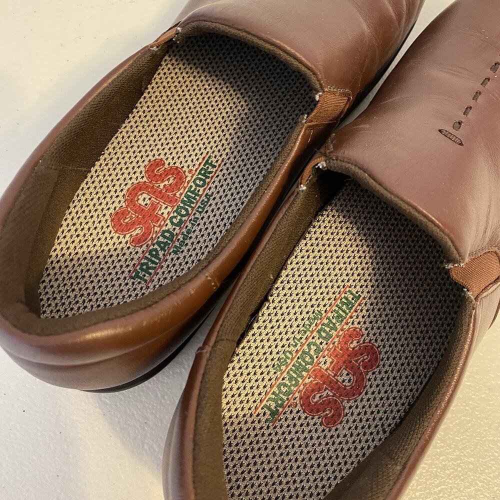 SAS Tripad Comfort Brown Leather Slip On Women Size 7.5S D0644298 USA Made - Picture 4 of 10
